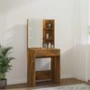 vidaXL Dressing Table with LED Smoked Oak 60x40x140 cm