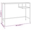vidaXL Computer Desk Transparent 100x36x74 cm Tempered Glass