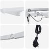 vidaXL Awning Frame with LED Strip Lights White 500 x 350 cm Aluminium