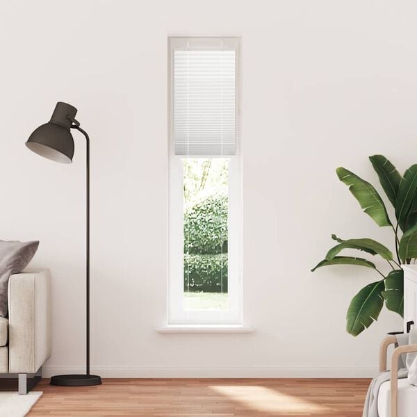 vidaXL Pleated Blind White 45x200 cm Fabric Width 44.4 cm Polyester