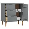vidaXL Sideboard MOLDE Grey 76,5x40x80 cm Solid Wood Pine