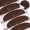 vidaXL Stair Mats 30 pcs 65x21x4 cm Brown Half Round Large