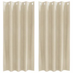 vidaXL Blackout Curtains 2 pcs Cream 140 x 175 cm Velvet