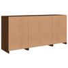 vidaXL Sideboard with LED Lights Brown Oak 142.5x37x67 cm