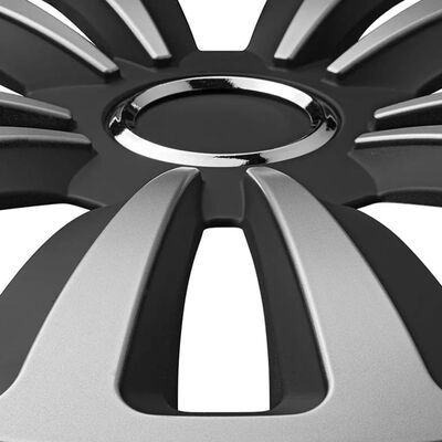 ProPlus Wheel Covers Terra Silver and Black 16 4 pcs