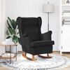 vidaXL Rocking Chair with Cushion Black 92 x 71 x 100 cm Plywood