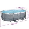 Best Way Pool Set Grey 305 x 200 x 84 cm Steel