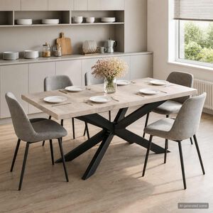 vidaXL Dining Table 180x90x76 cm Solid Bleached Mango Wood