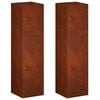 vidaXL Garden Planter 2 pcs Rusty 20 x 20 x 75 cm Weathering Steel