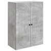 vidaXL Wall-Mounted Cabinet Concrete Grey 66 x 34.5 x 90 cm