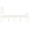 vidaXL Senior Bed without Mattress White Small Double Solid Wood