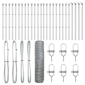 vidaXL Hexagonal Fence Ground Fix 50 x 0.6 m Galvanised Steel Silver