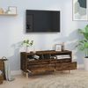 vidaXL TV Cabinet Smoked Oak 100x34.5x44.5 cm Engineered Wood
