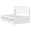 vidaXL Bed Frame with Headboard White 100 x 200 cm Solid Pine Wood