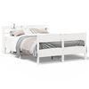 vidaXL Bed Frame without Mattress White 135x190 cm Solid Wood Pine
