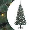 vidaXL Artificial Pre-lit Christmas Tree with Ball Set Green 180 cm
