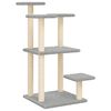 vidaXL Cat Scratching Posts with Platforms Light Grey 98.5 cm