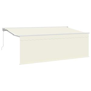vidaXL Retractable Awning Cream 400 x 200 cm Polyester and Aluminium