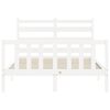 vidaXL Bed Frame without Mattress White Small Double Solid Wood Pine