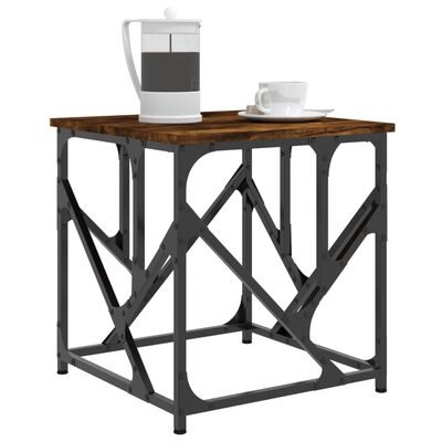vidaXL Coffee Table Smoked Oak 45x45x47.5 cm Engineered Wood