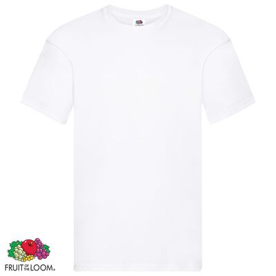 Fruit of the Loom Original T-shirts 10 pcs White 4XL Cotton