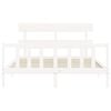 vidaXL Bed Frame without Mattress White 160x200 cm Solid Wood Pine