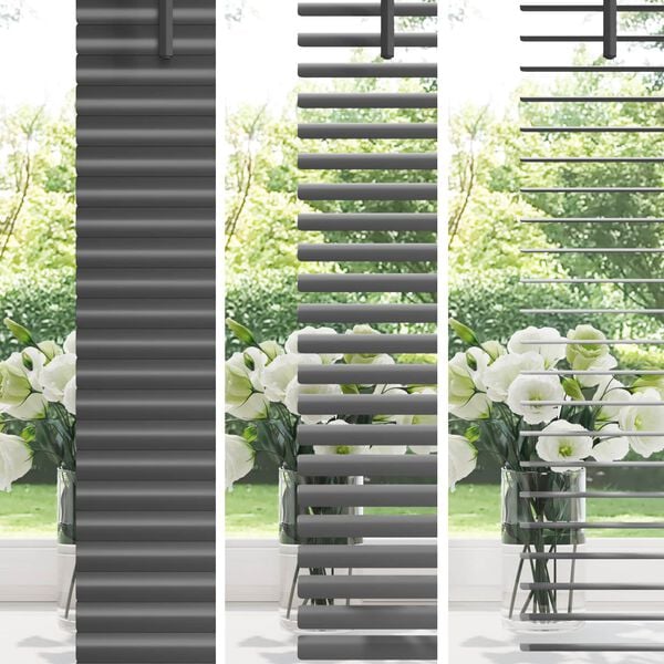vidaXL Venetian Blind Manual Adjustable Silver Grey 150 x 130 cm PVC