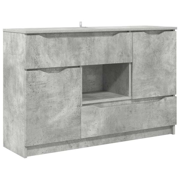 vidaXL Sideboard Concrete Grey 100 x 30 x 65.6 Engineered Wood