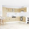 vidaXL Kitchen Cabinet with Door Lucca 2 pcs Brown 80 x 46 x 81.5 cm