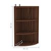 vidaXL Wall Corner Shelf Brown Oak 30x31.5x60 cm Engineered Wood