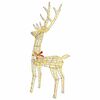 vidaXL 3D Reindeer with 140 LEDs Warm white 128 cm PET