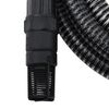 vidaXL Suction Hose with PVC Connectors Black 1" 7 m PVC