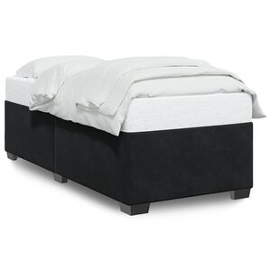 vidaXL Bed Frame without Mattress Black&nbsp;Single Velvet