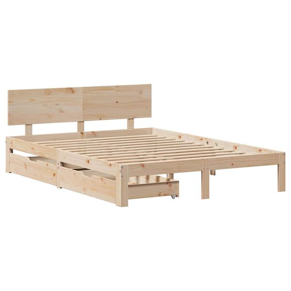 vidaXL Bed Frame with Drawers without Mattress 160x200 cm