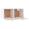 vidaXL Wall Cabinet High Gloss White 80x36.5x35 cm Engineered Wood