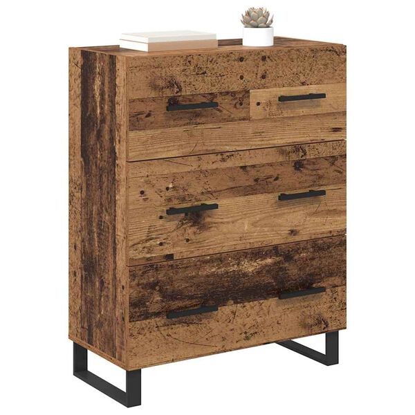 vidaXL Sideboard Old Wood 69.5 x 34 x 90 cm Engineered Wood and Iron