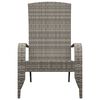 vidaXL Garden Adirondack Chair Grey Poly Rattan