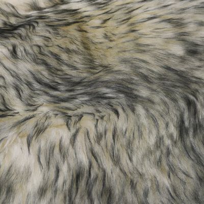 vidaXL Sheep Leather Rug 60x90 cm Dark Grey Melange