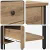 vidaXL Bedside Cabinet with Drawer 2 pcs Artisan oak 32 x 42 x 70 cm
