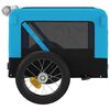 vidaXL Pet Bike Trailer Blue and Black Oxford Fabric&Iron