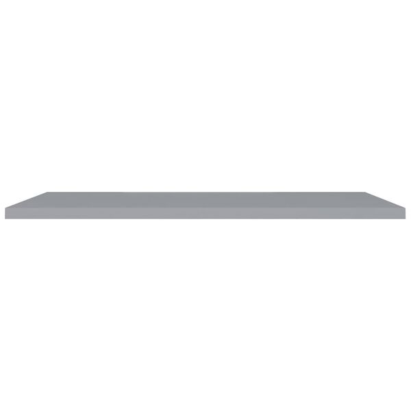 vidaXL Floating Wall Shelves 2 pcs Grey 120x23.5x3.8 cm MDF