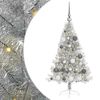 vidaXL Artificial Pre-lit Christmas Tree Silver 120 cm PET