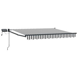 vidaXL Manual Retractable Awning with LEDs 3.5 x 2 m