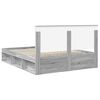 vidaXL Bed Frame Grey Sonoma 160 x 200 cm Solid Pine Wood