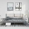 vidaXL Metal Bed Frame without Mattress with Headboard Black 183x213cm