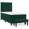 vidaXL Box Spring Bed with Mattress Dark Green 90x200 cm Velvet