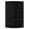 vidaXL Wall Corner Shelf Black 30x31.5x60 cm Engineered Wood