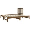 vidaXL Pull-out Day Bed without Mattress Honey Brown 2x(90x190) cm