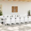 vidaXL Garden Dining Set 13 pcs White Polt rattan
