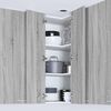 vidaXL Hanging Cabinet Grey Sonoma and White 57 x 57 x 100 cm